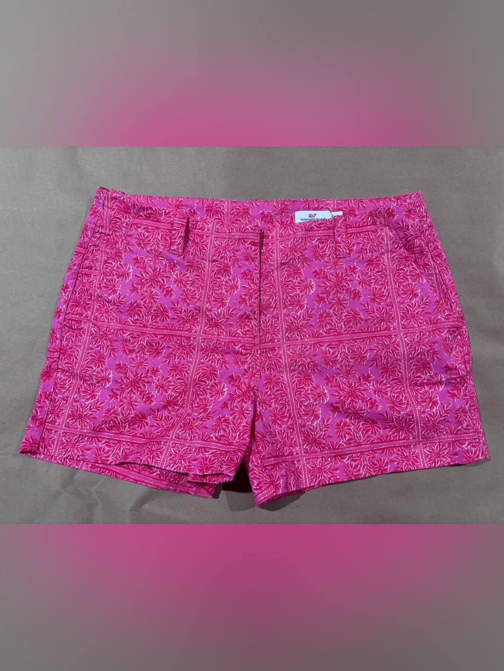 Vineyard Vines Pink Floral Print Shorts Size 12